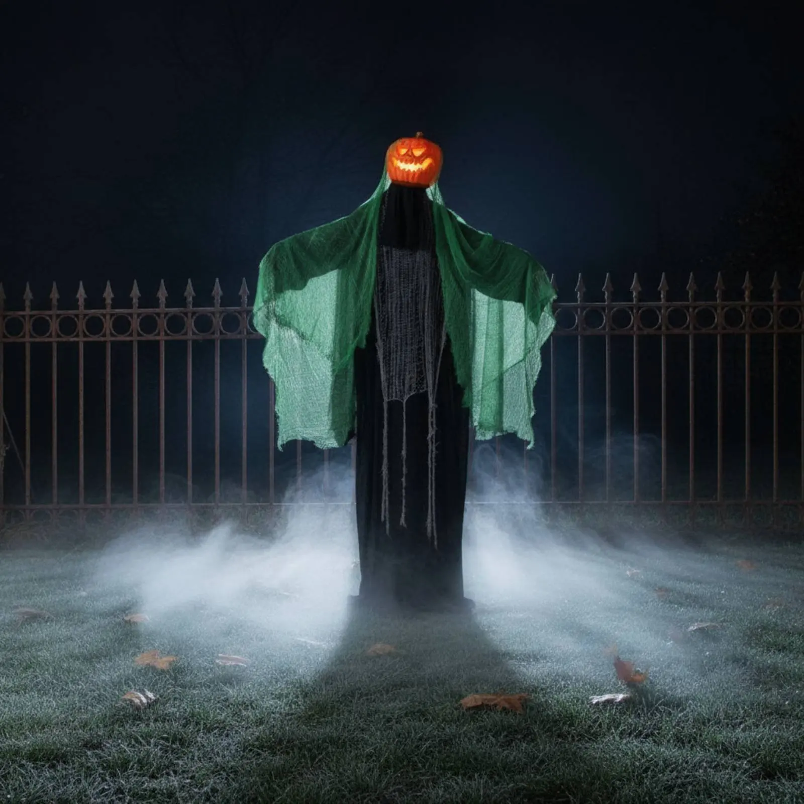 

Sound-Activated Halloween Figure Motion Sensor Light-up Pumpkin Ghost Seasonal Decor Creepy Howling for Outdoor