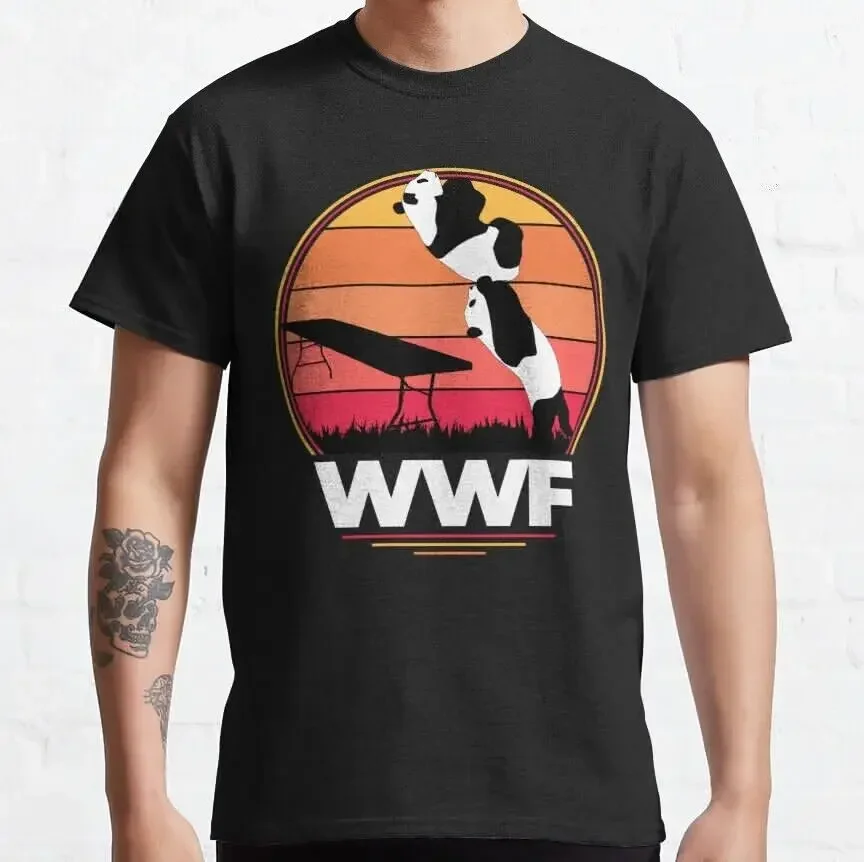 WWF wrestling pandas Classic T-Shirt M-3XL Fast Shipping