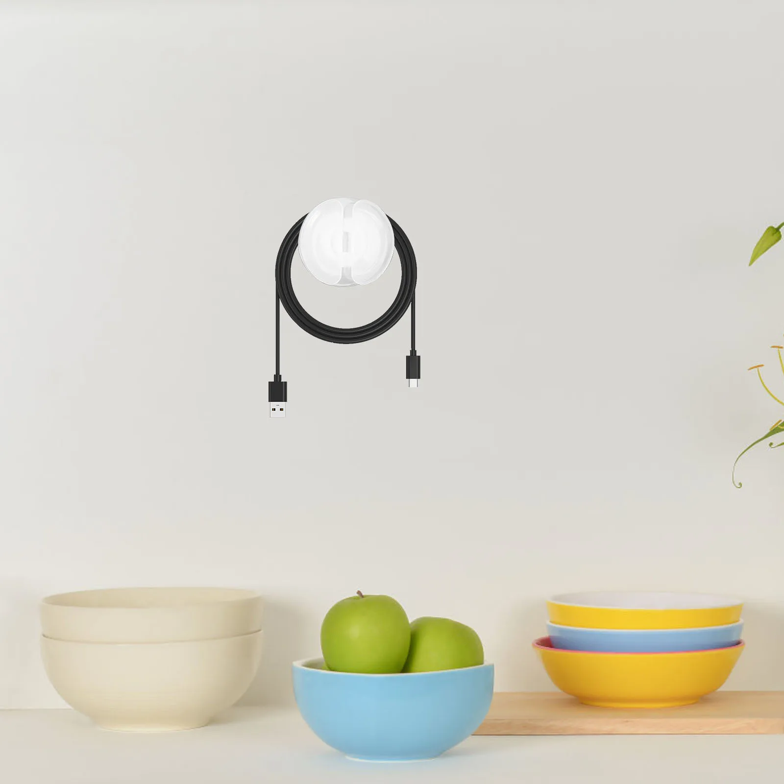 

2Pcs Cable Organizers Cord Holders Durable Self Adhesive Cord Management for Kitchen Appliances Office Bedroom