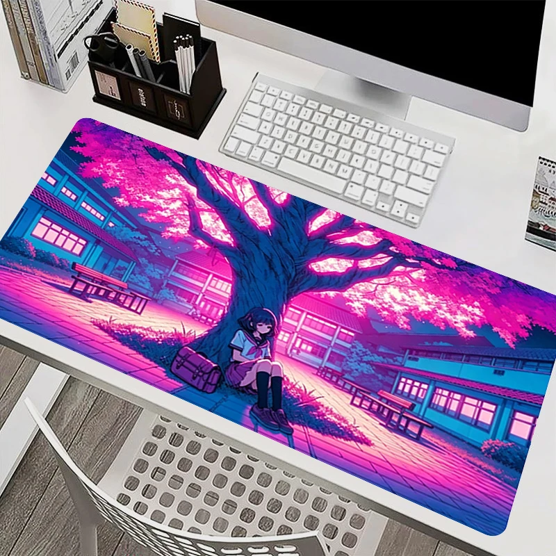 kawaii Mouse Pad Large XXL Gaming Pad Low pixel Anime desk mat Computer Accessories Non-slip Gamer
