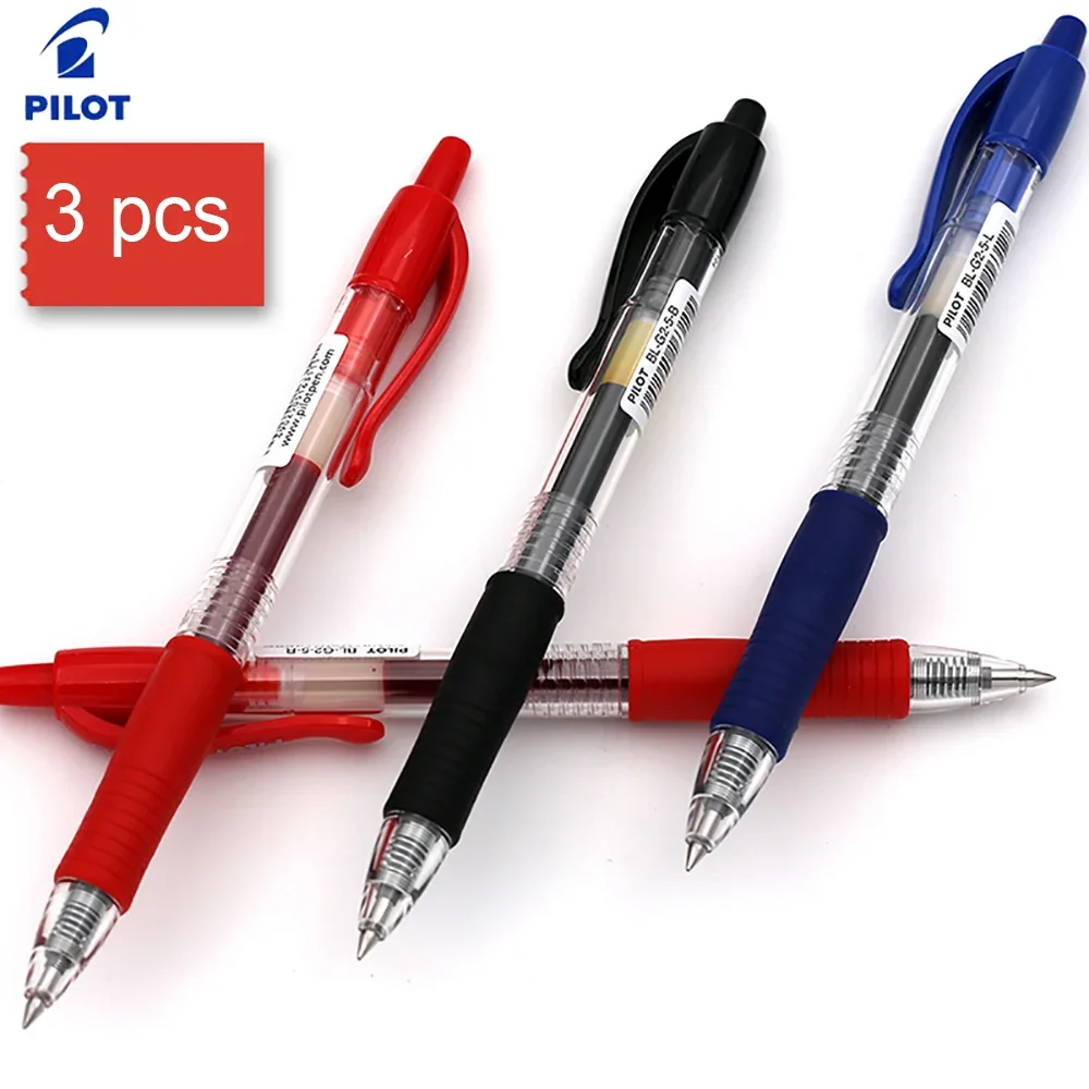 3 stuks Japan Pilot Push-Type Gel PenBL-G2 Sneldrogend Glad 0,5 mm / 0,38 mm / 0,7 mm / 1,0 mm Grote capaciteit Studentenkantoor