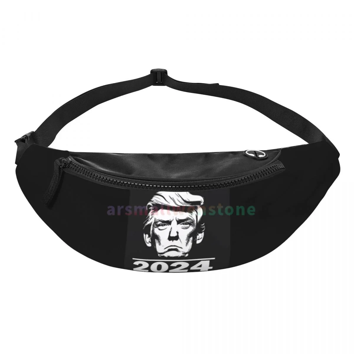 Trump-2024-MAGA2 Waist Bag with Headphone Hole Belt Bag Fashion Hip  Bag for Outdoor Casual Travelling Hiking Cycling