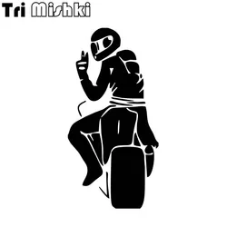 Tri Mishki H1569 Respect for Bikers Motorcyclist Car Sticker Vinyl Decals Motorcycle Sticker on Car Bumper Reflective Sticker