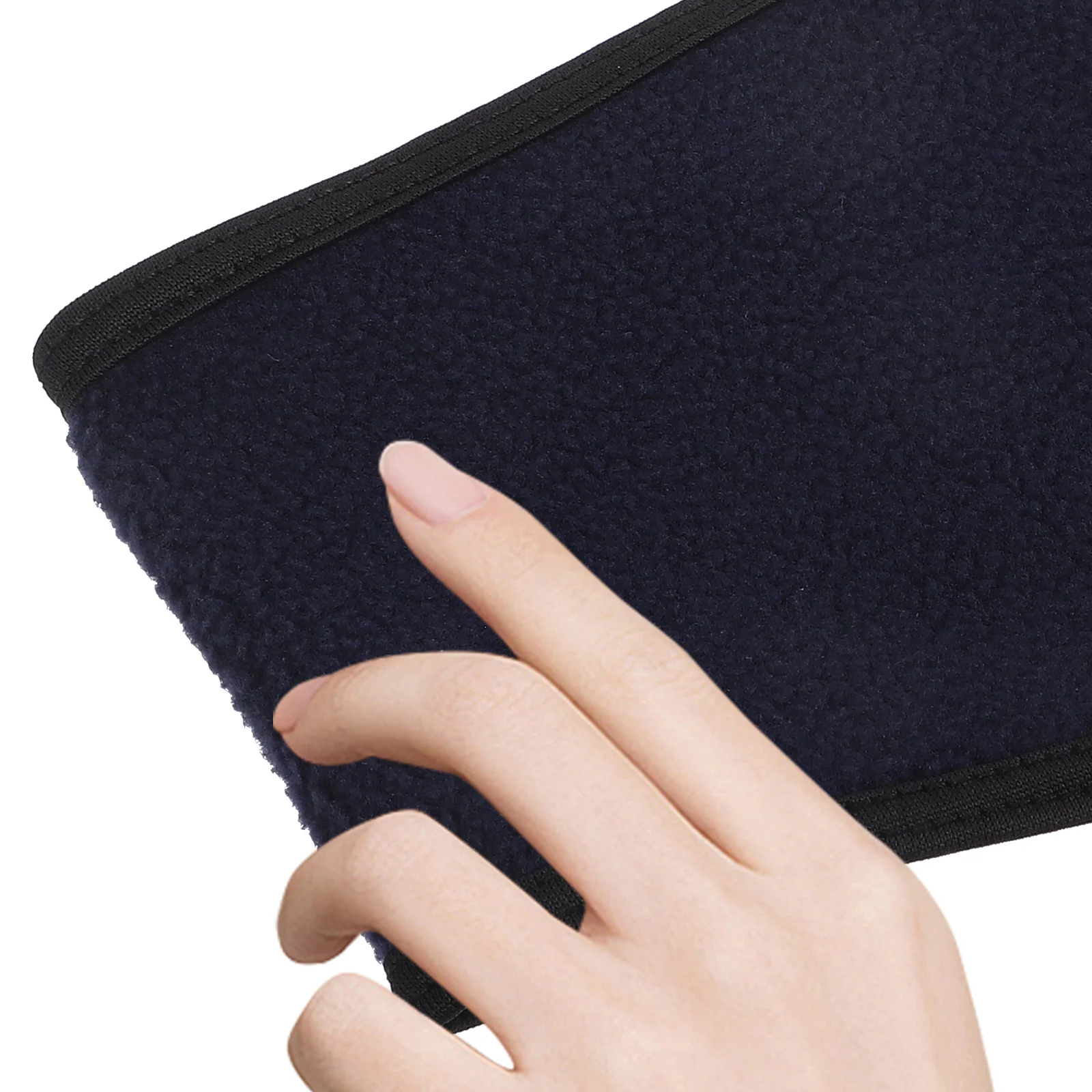 ユニセックス ダブルレイヤー イヤーウォーマー ヘッドバンド フリース ネイビー 調節可能なイヤーバンド プロテクター ランニング サイクリング スキー ハイキング アウトドア用