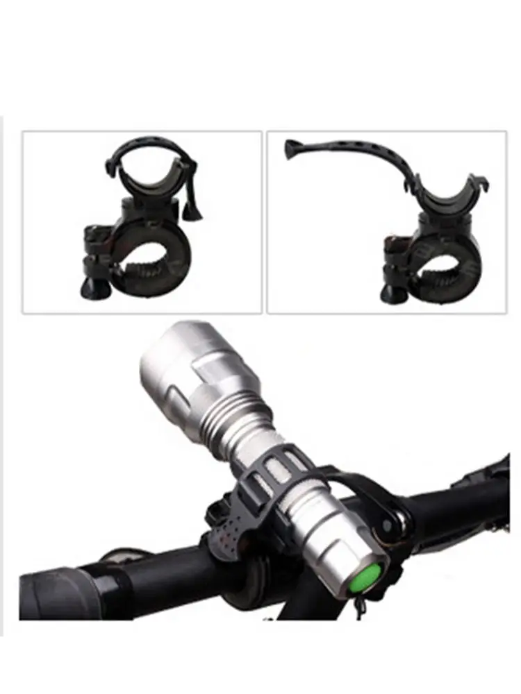 AliExpress Flashlight Holder Clamp Bicycle Bike Torch Light Mounting Bracket Soft Rubber Adjustable Bicycle Handlebar Light Holder Clip