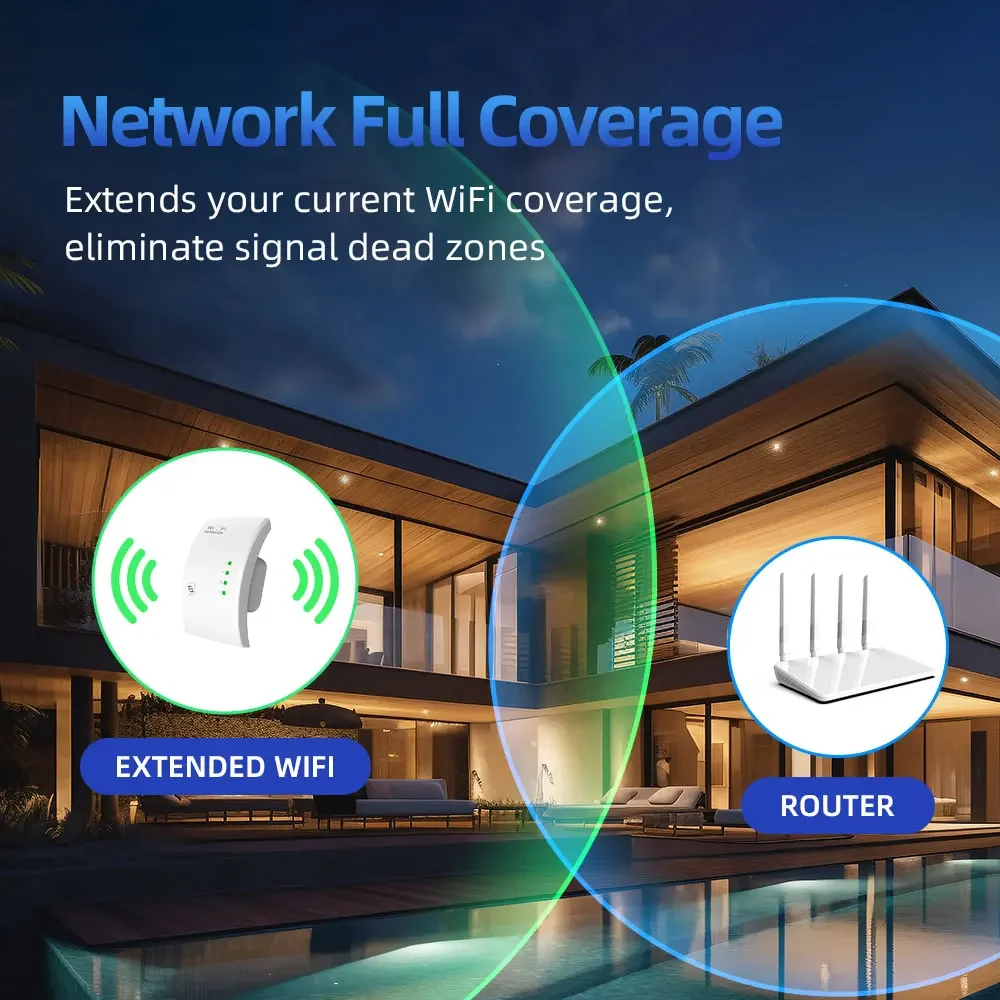 PIX-LINK WR01 Wireless WiFi Repeater Wifi Extender Ultraboost Wifi Amplifier Long Range Repiter 300M Wi-Fi Booster Access Point