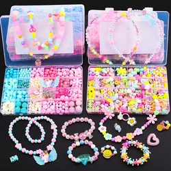 Diy Material Bag Children Beading Educational Toy Beading Hands-on Training Concentration Manual Accessorie Girls Bracelet Gift