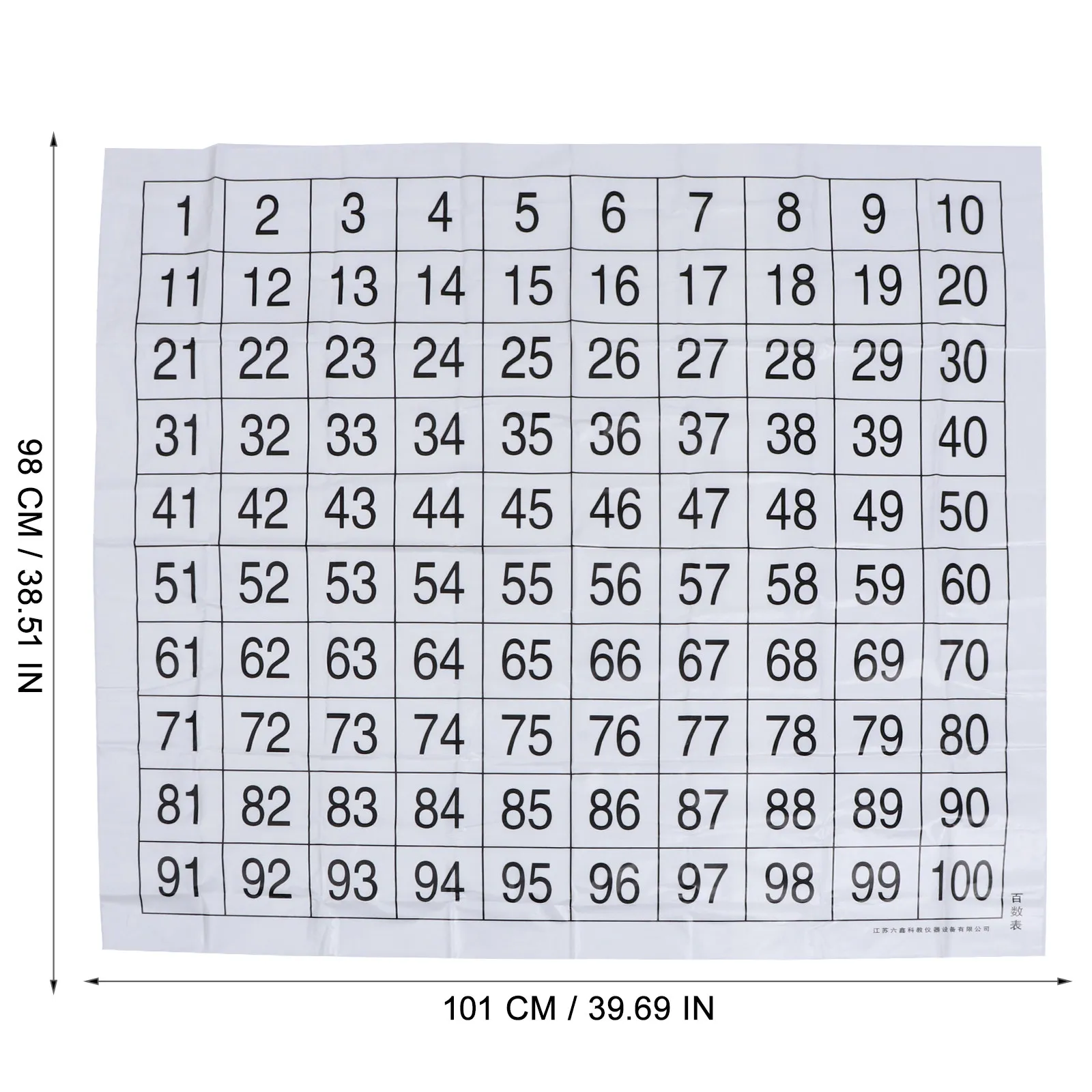 1Set Early Education Numbers Wall Map 1-100 Learning Poster for Children Preschool Math Skills Development Home Classroom Wall