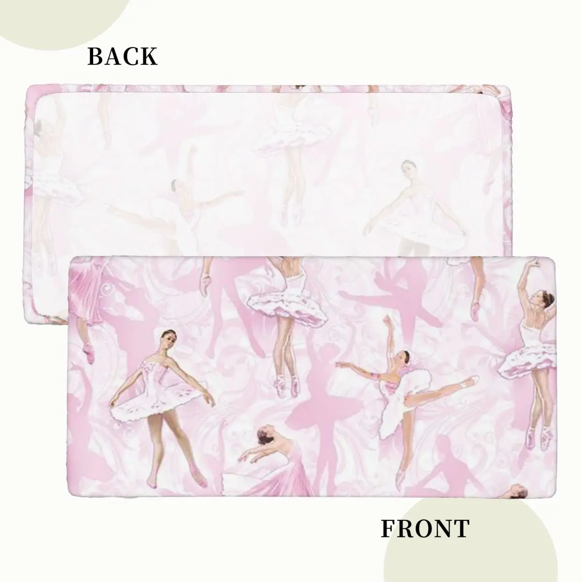 Ballet Dance Makes Me Free Ballerina Dancer Custom Rectangular Tablecloth Oilproof Table Cover for Dining Events Table Cloth