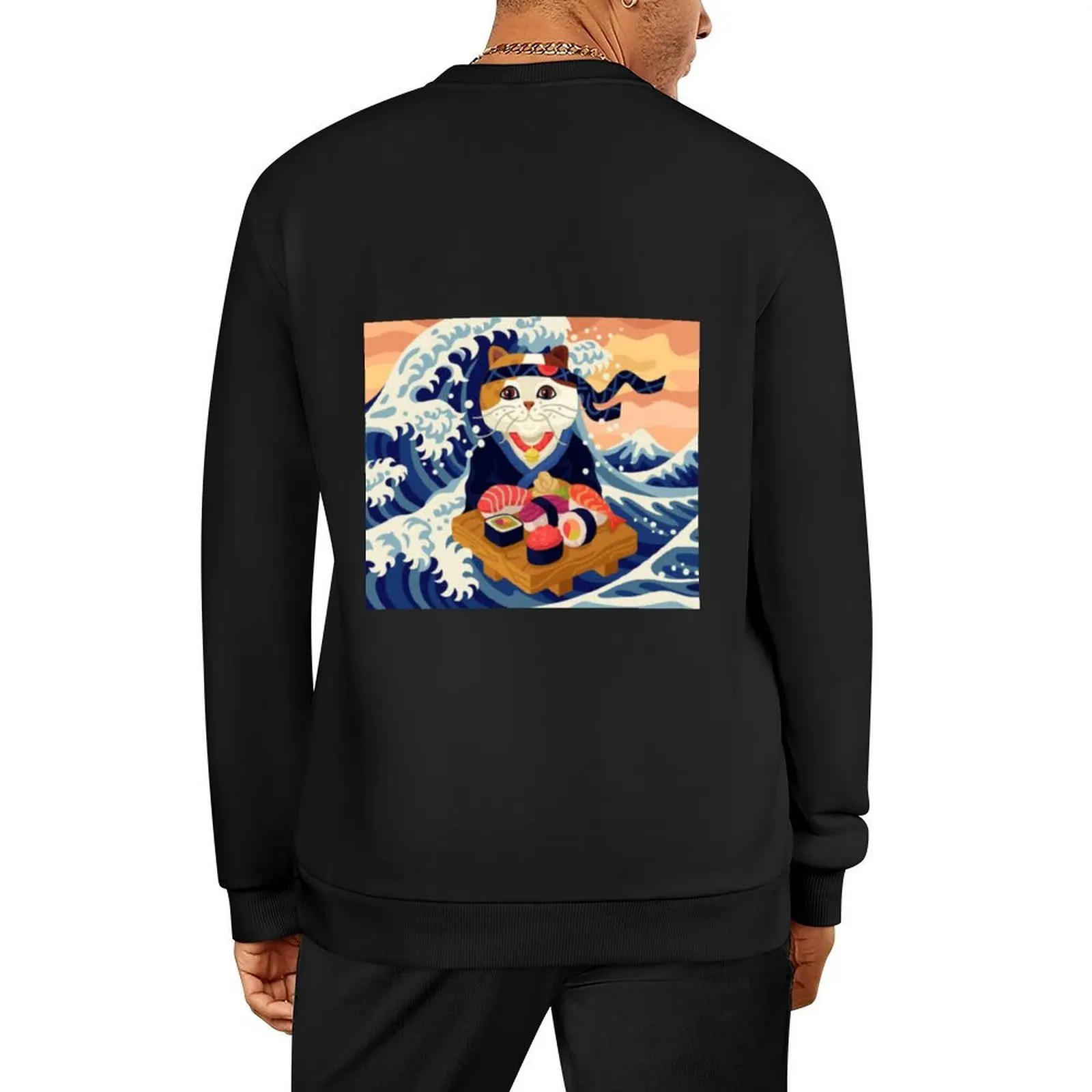 

I Love Sushi Pullover autumn new products anime clothing tracksuits korean style clothes aesthetic sweatshirts