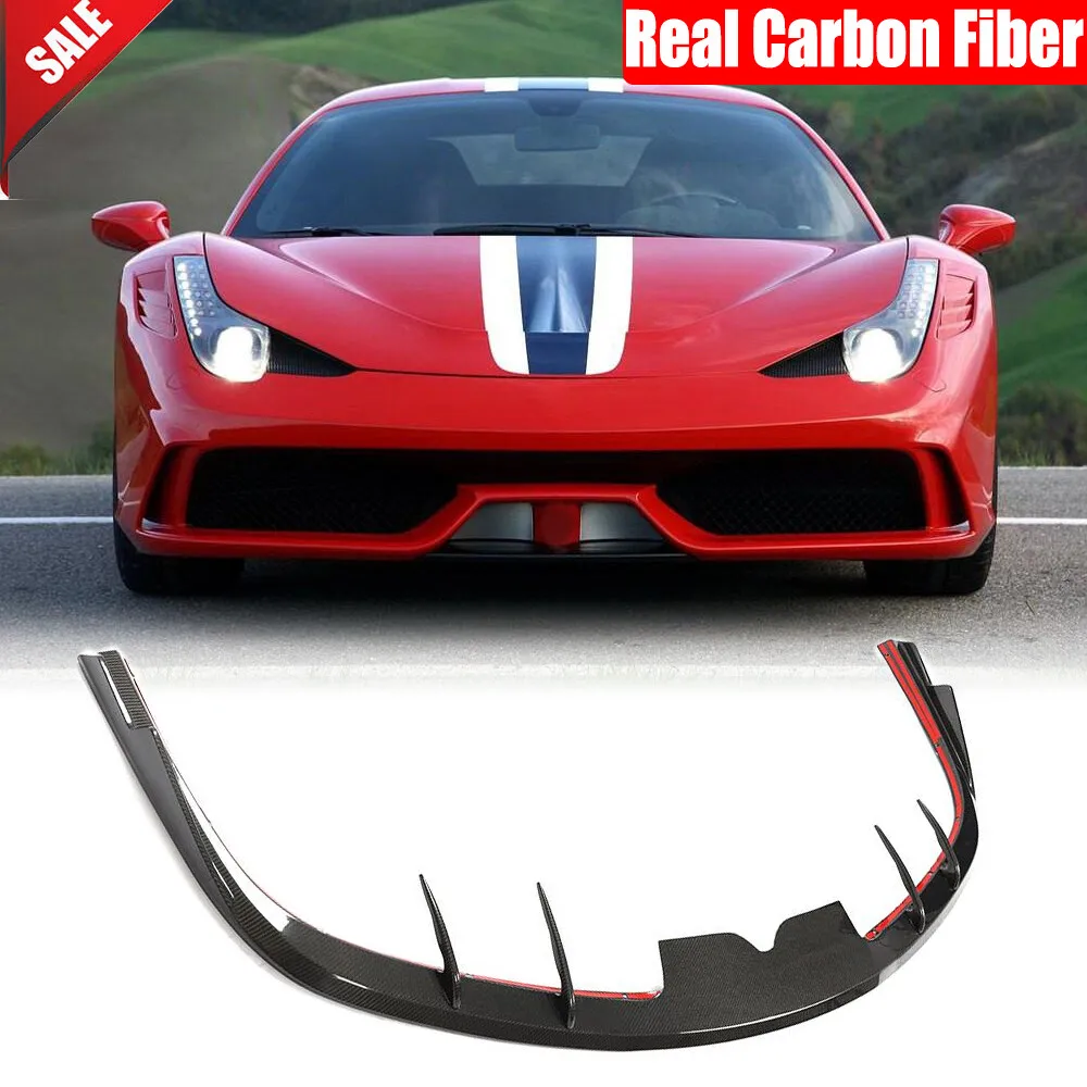 

For Ferrari 458 Speciale Coupe 2-Door 2014-2015 Real Carbon Front Lip Spoiler Body Kits Car Accessories
