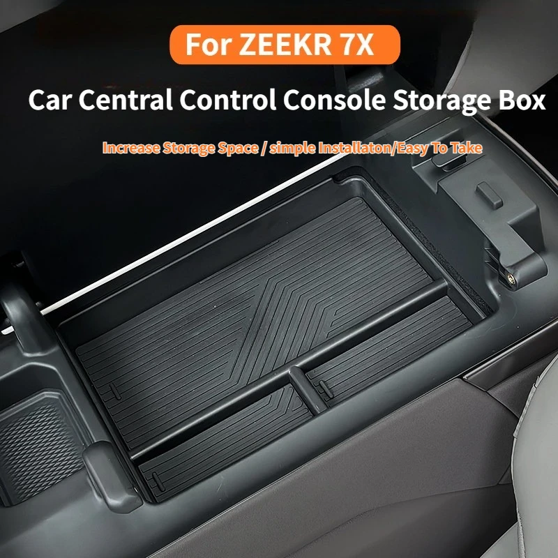 

Для ZEEKR 7X 2025: Органайзер-контейнер для центральной консоли автомобиля, ящик для хранения в подлокотнике, аксессуар для интерьера авто