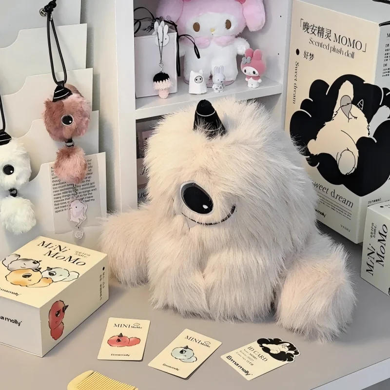 حقيقي إيما مولي مومو عائلة عيون كبيرة ليلة سعيدة قزم الروائح دمية أفخم دمية لعبة حقيبة مقطورة معلقة هدية عيد ميلاد فتاة #2