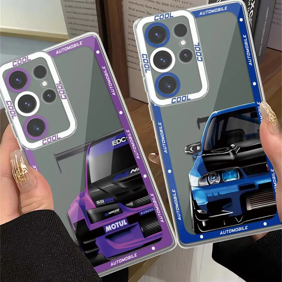 Tokyo JDM Drift Sports Car Phone Case For Samsung Galaxy S24 S20 FE S21 S22 Plus S23 Ultra 5G S23 FE Note 20 Ultra funda