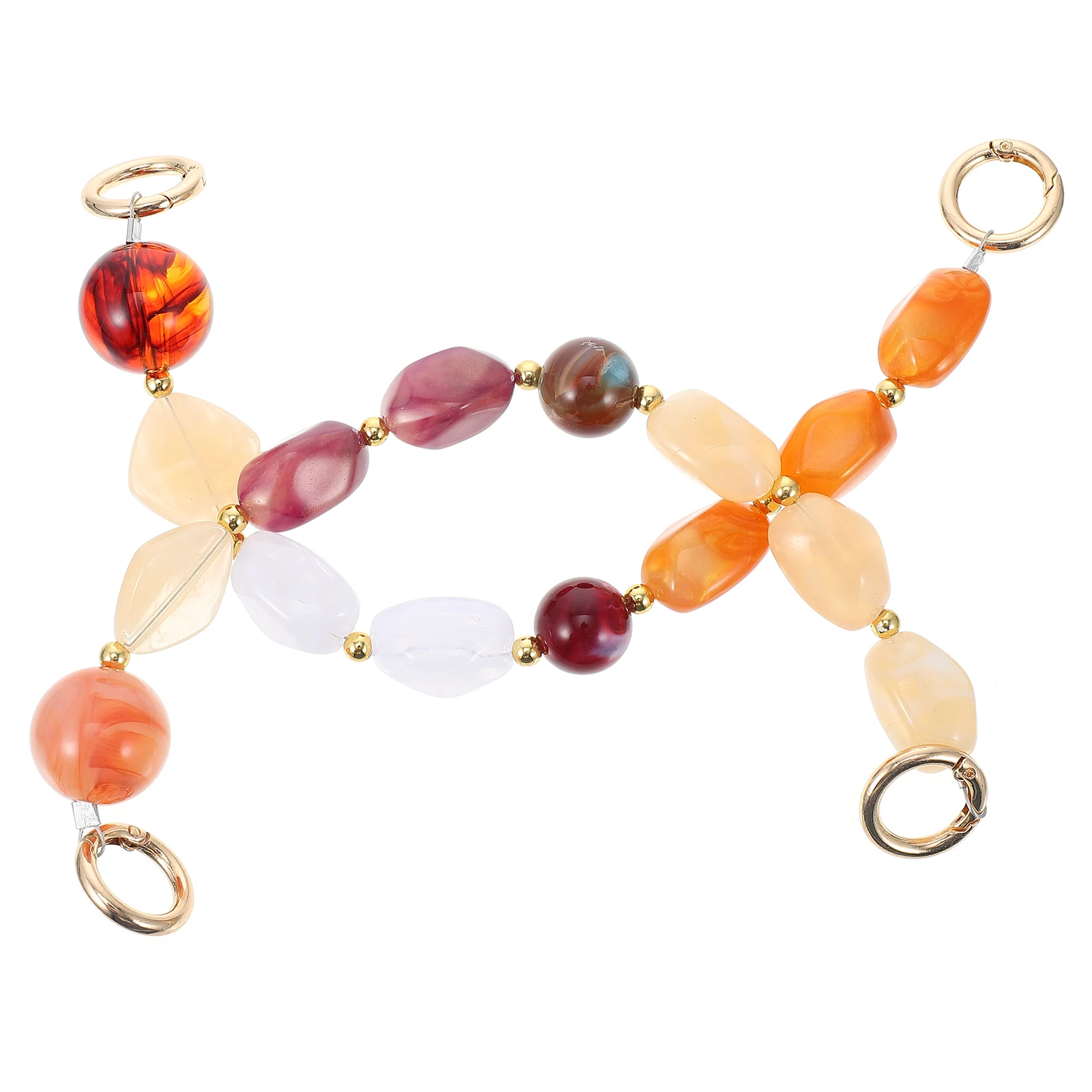 

2Pcs Elegant Resin Bag Chain Fine Workmanship Handbag Replacement Belt Versatile Durable Purse Chain Handbag Strap