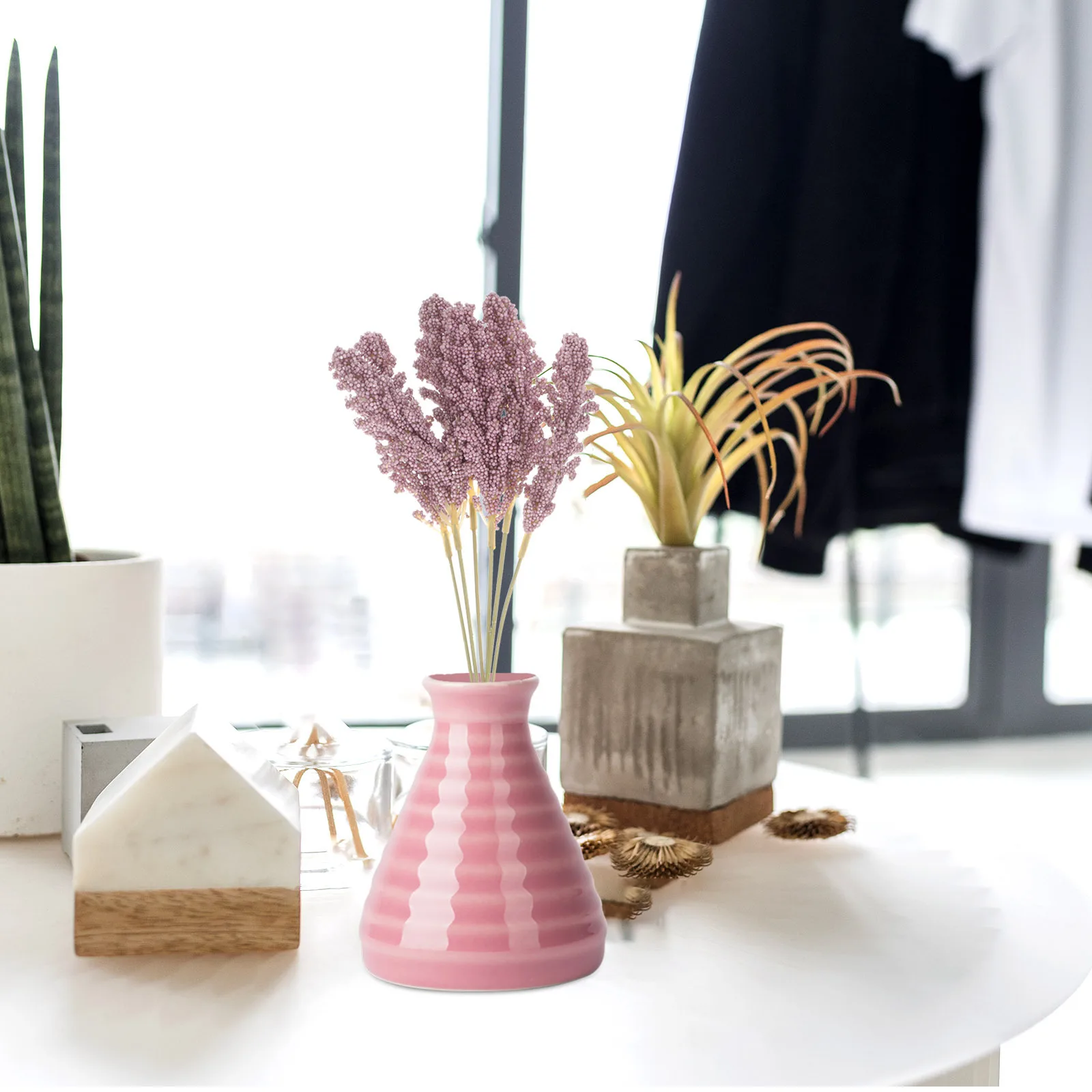 

2 Bunches Artificial Wheat Stalks Dried Wheat Bundles for Home Wedding Decoration Fall Centerpieces Table Decor