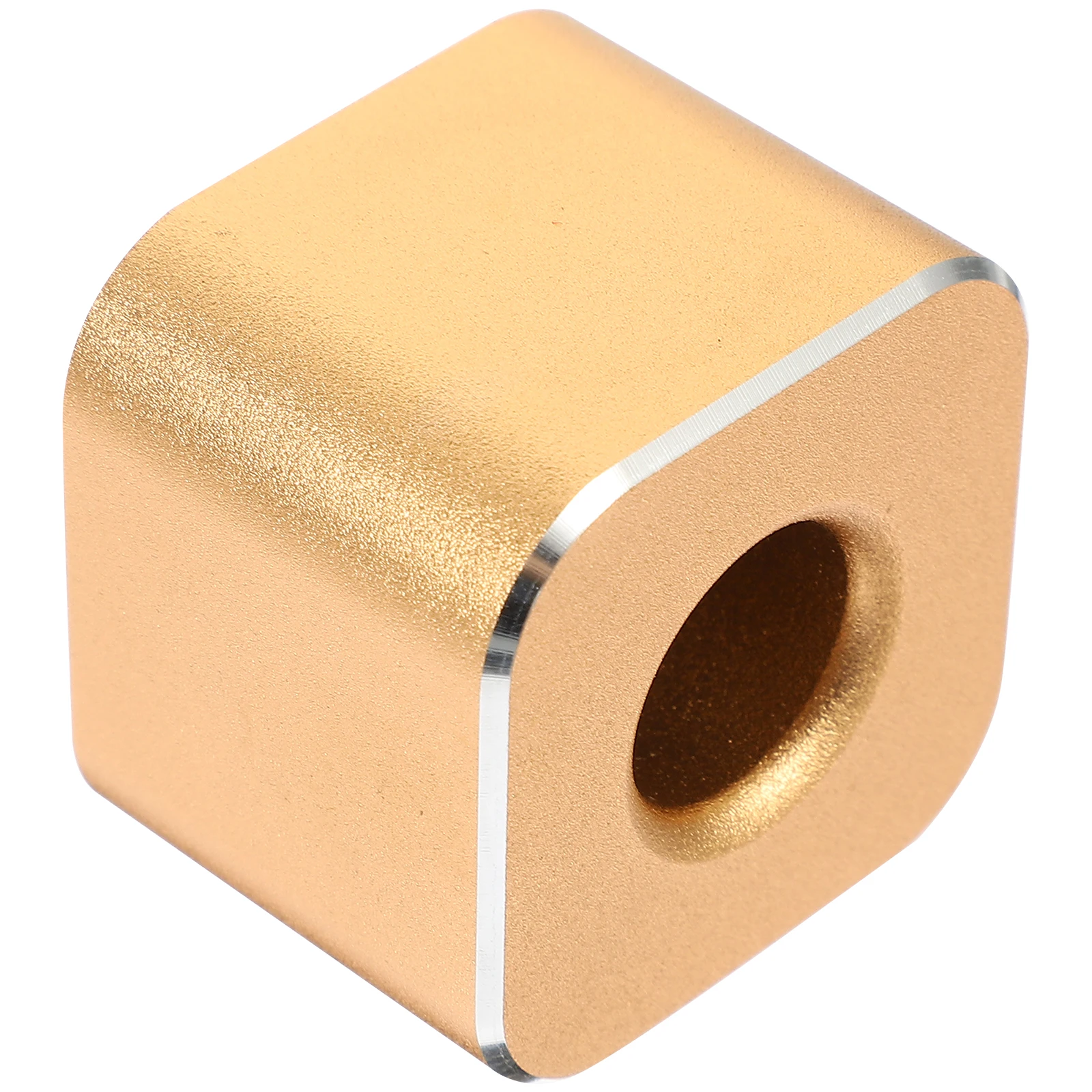 

Aluminum Alloy Single Pen Holder Square Round Holes Desk ganizer Metal Storage Sturdy Practical Use Gift for Writing