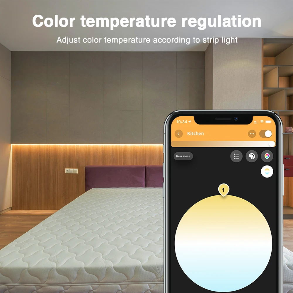 ZigBee 3.0 Pro+ 2in1 CCT Dimmer LED Strip Controller DC12-24V Max12A Hu*e Alexa Homey APP Control