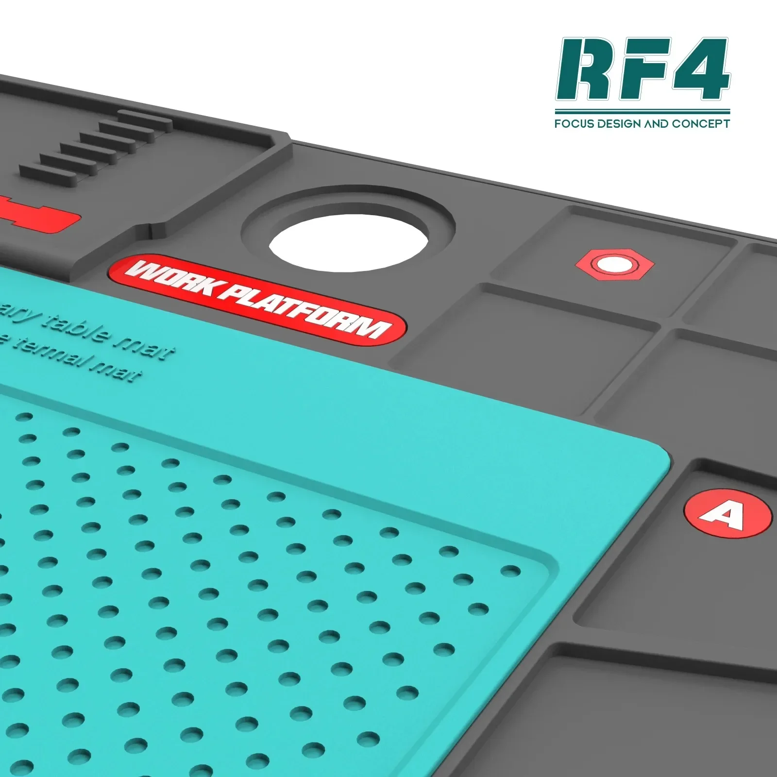 RF4 RF-PO2 BGA Tappetino per saldatura in silicone antistatico Resistente al calore 260x380MM Tappetino per riparazione elettronica Piattaforma di