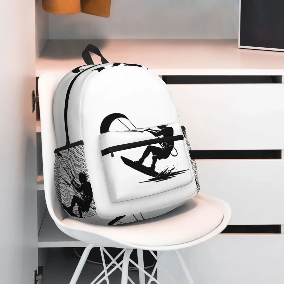 Kitesurf-Kite Surfer Mochila para estudiantes Mochila escolar Mochila de viaje para senderismo para niños y niñas Mochila Bolsos de hombro