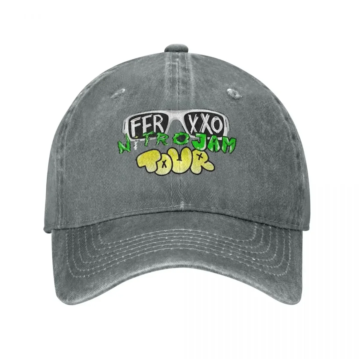 

Vintage 2024 Feid Nitro Jam Tour Baseball Caps Men Women Distressed Denim Headwear Rapper Ferxxo Outdoor Unstructured Soft Hats
