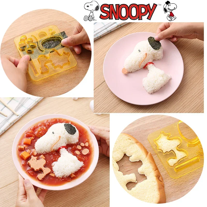 Snoopy Rice Ball Mold Quick DIY Sushi Mold Baking Tool Cover Rice Bento Tool Cartoon Bento Press Accessories Kitchen Ware Gift