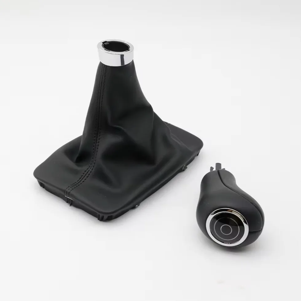 Automatic Car Gear Shifter Lever Knob Leather Boot Cover For Mercedes Benz C E GLK Class W204 W207 W212 X204 C204 2007-2011