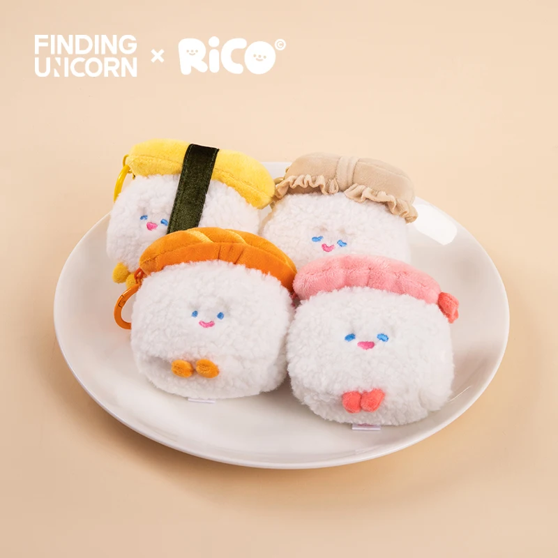 Rico Sushi Plush Decompression Toy Series Anime Figure Guess Bag Ornament Figurines Home Decor Desktop Dolls Model Girls Gift