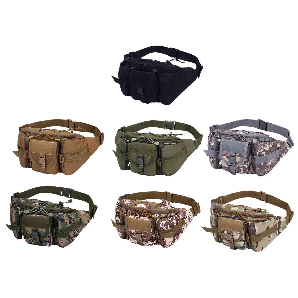 OxfordCloth Men Women Military Waist Bags Versatile And Water-Resistant Durable Outdoor Activities Jungle Digital