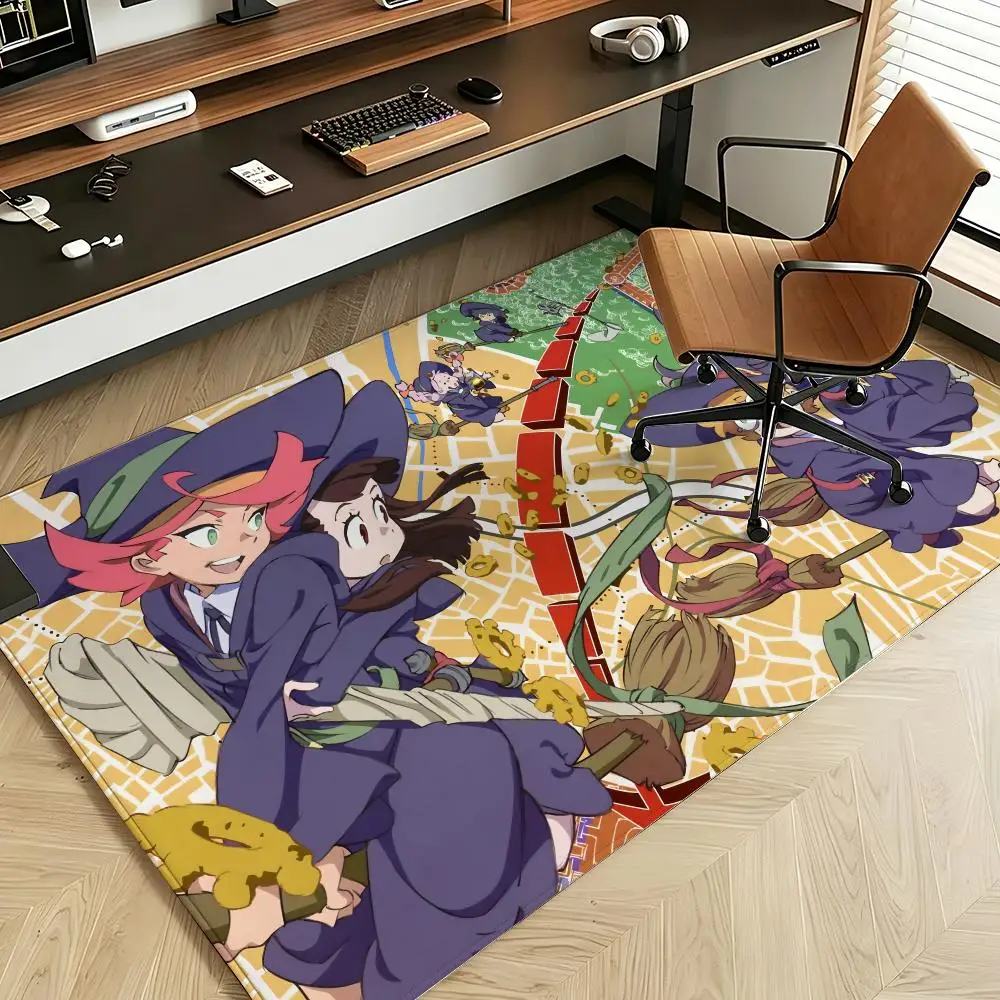 Anime L-Little Witch A-Academia Floor Mat Soft Flannel Floor Mat  Suitable for Entryways, Living Rooms, Bedrooms, and Bathrooms