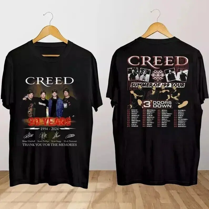 Creed 2024 Tour Summer of  99 Tour T Shirt  Creed Band Shirt