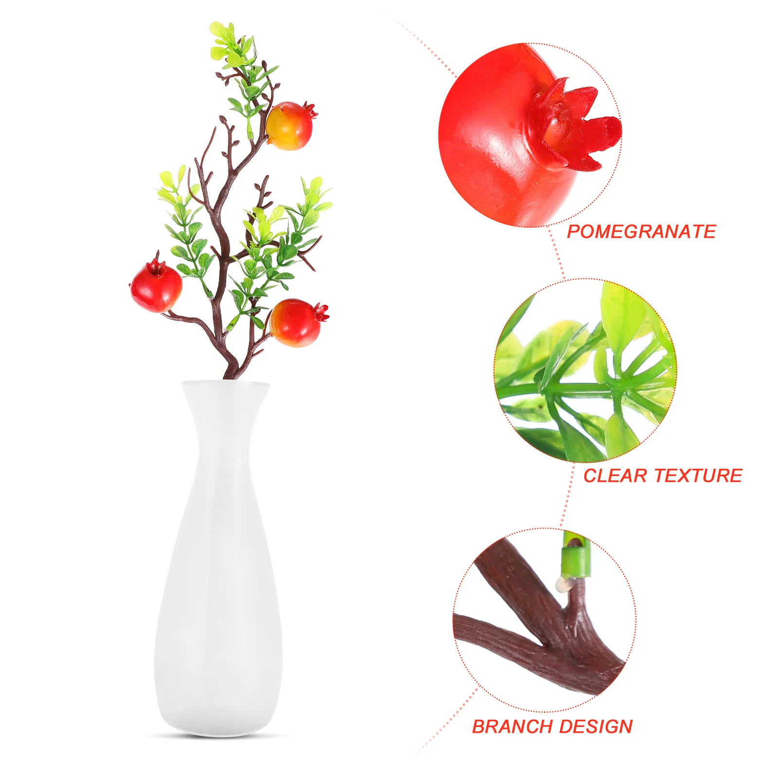 

1Set 35cm Pomegranate Bouquets Assorted Color Ecofriendly Home Decoration Photo Props Realistic Visual Effects