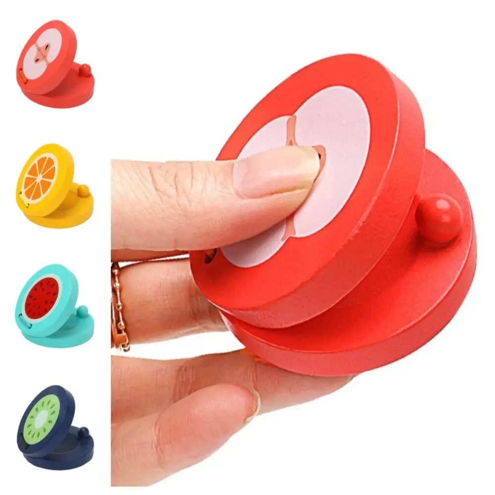 Kiwi Fruit Kids Orff instruments Wooden Castanets Toy Crotales Music Toy Watermelon Orange Fruits Musical Instrument Toy