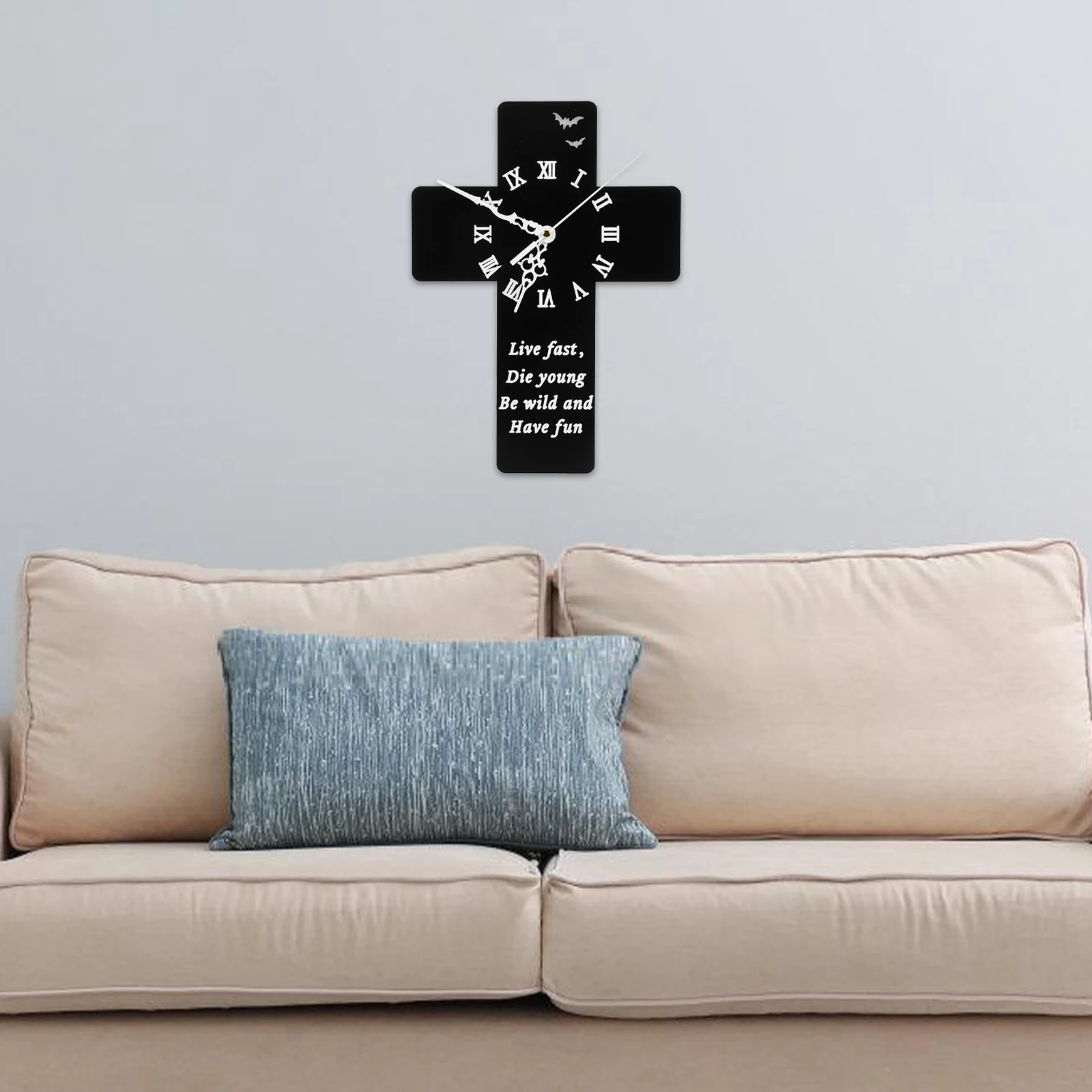 

Cross Acrylic Wall Clock Decor Material Precise Timekeeping Home Decor Bedroom Office Hanging Wall Clock For Home