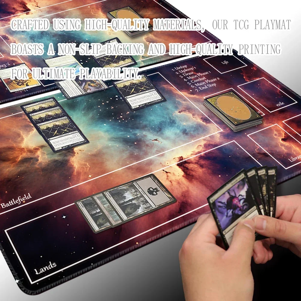 Nebula Noodle- Board Game MTG Playmat Game Mat Size 60X35 CM Compatible for TCG