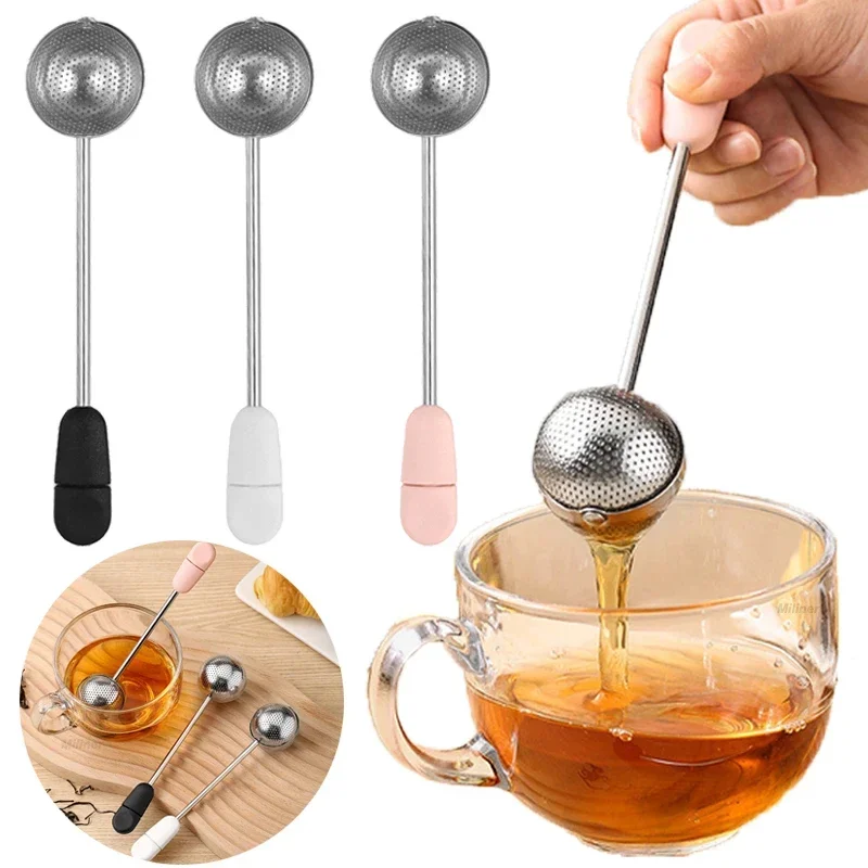 

Rotatable Stainless Steel Tea Infuser Teapot Spice Tea Strainer for Loose TeaFine Mesh Reusable Tea Filter Teaware Accessories