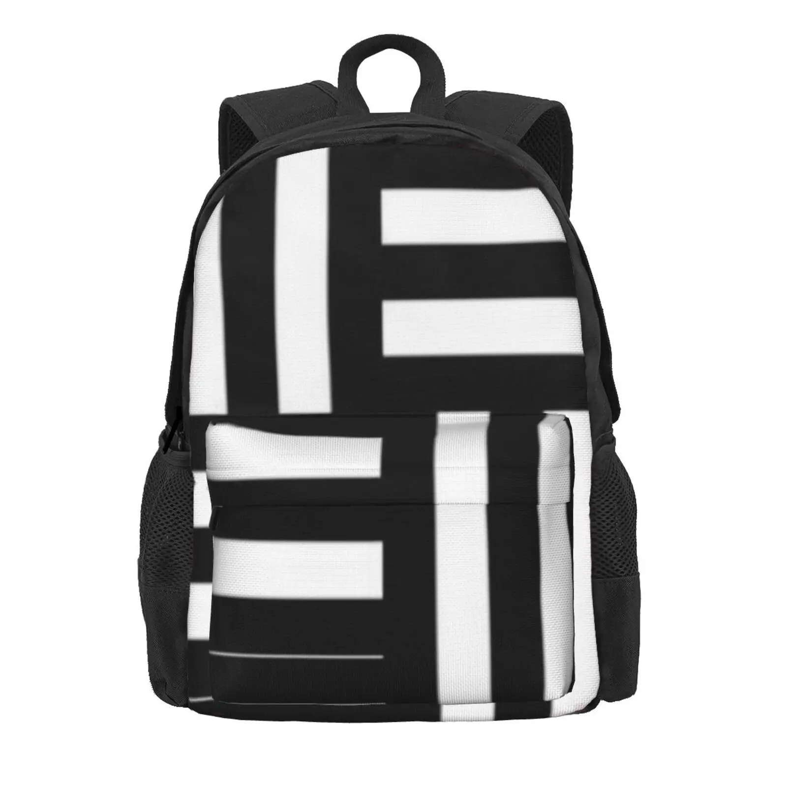 Throw Pillow / Cushion In Black & White Geometric Design Hot Sale Schoolbag Backpack Fashion Bags Geometric Design Blocked