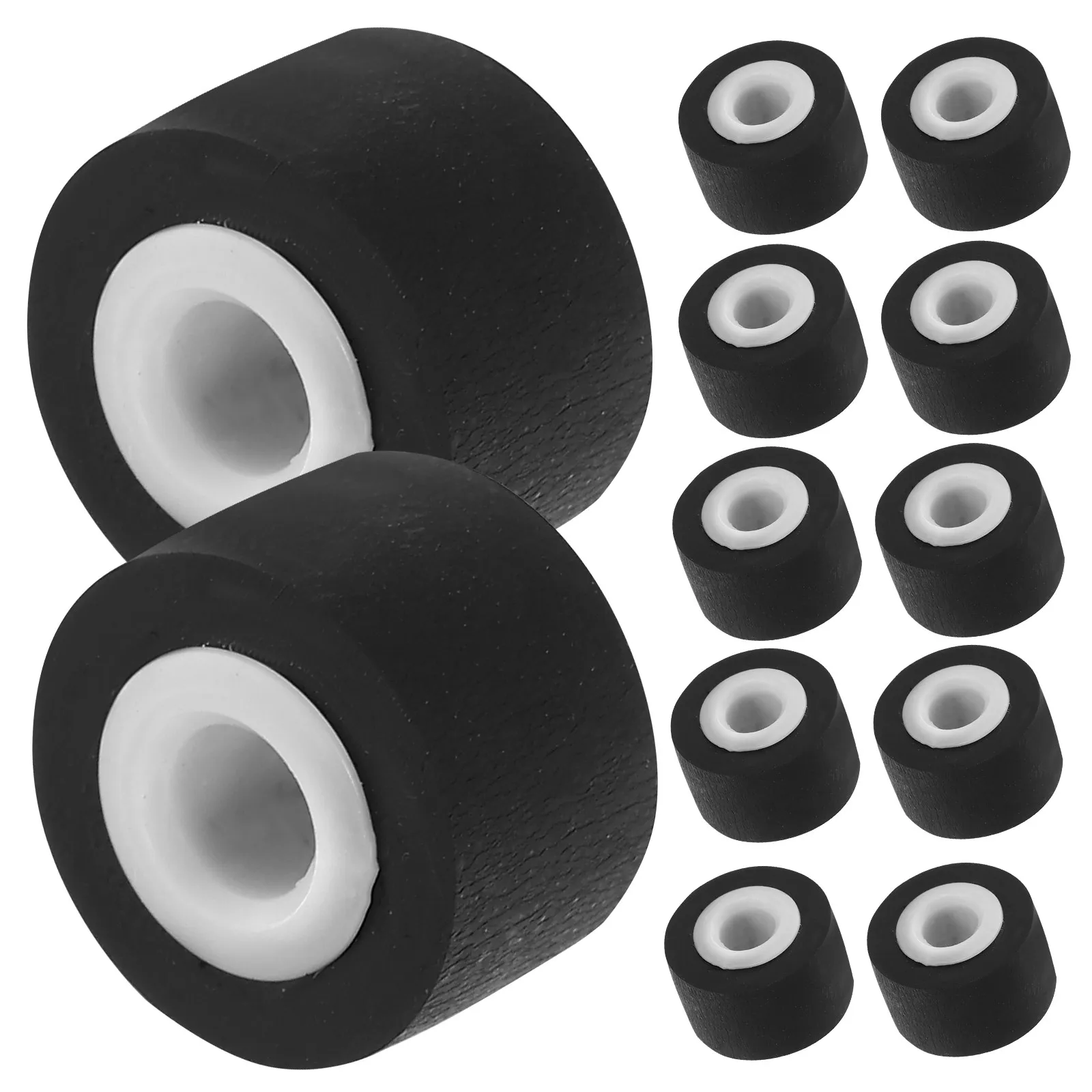 12Pcs Pinch Roller for Recorder Tape Resistant Plastic Bearing Wheel 9Mm for Radio Audio Video Cassette Machine Repair