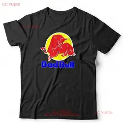 Bad Bull T Shirt Funny Humour Joke Energy Drink Parody Retro long or short sleeves