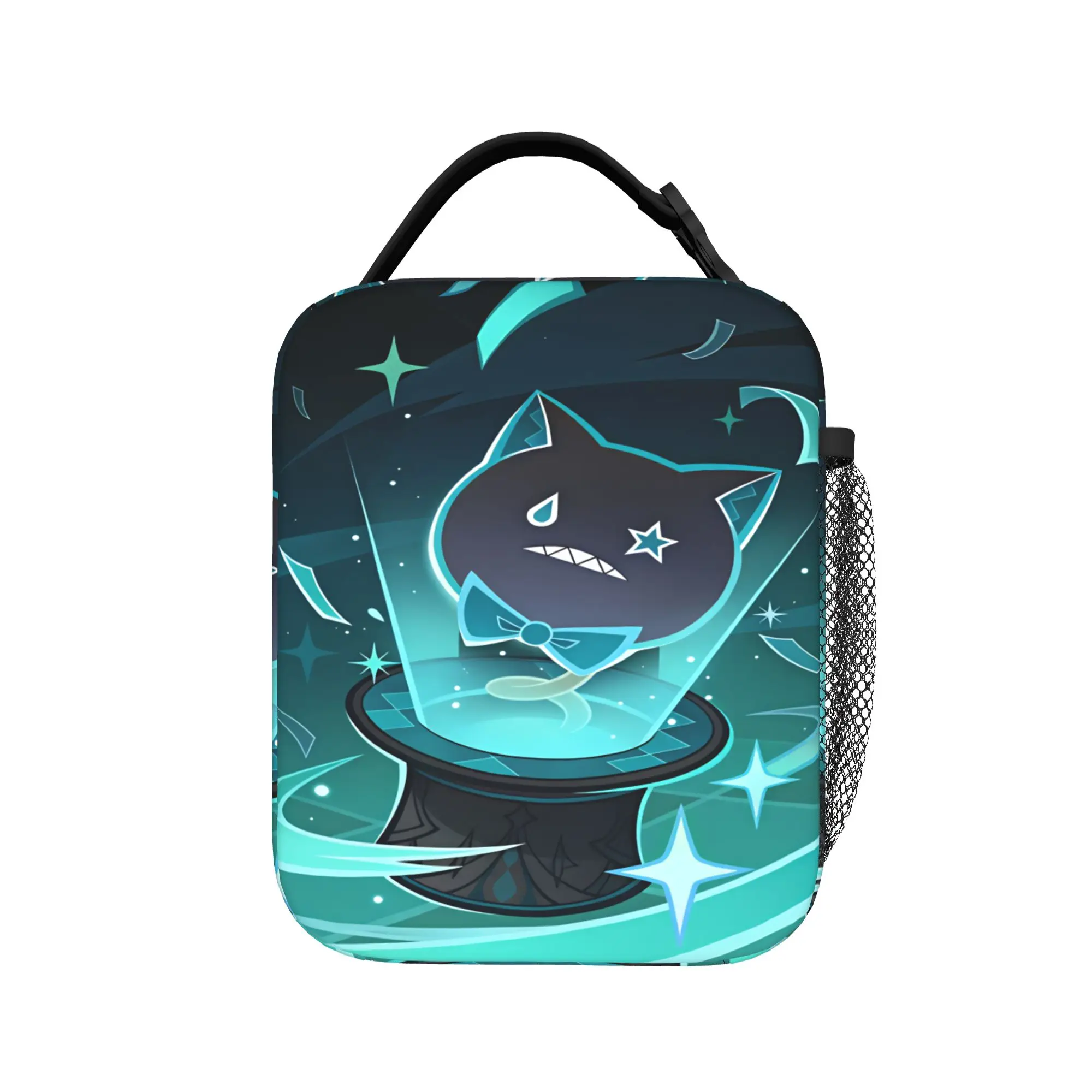Genshin Impact Lunch Bag Game Character Convenient Lunch Box Men Office Print Cooler Bag Retro Oxford Thermal Lunch Bags
