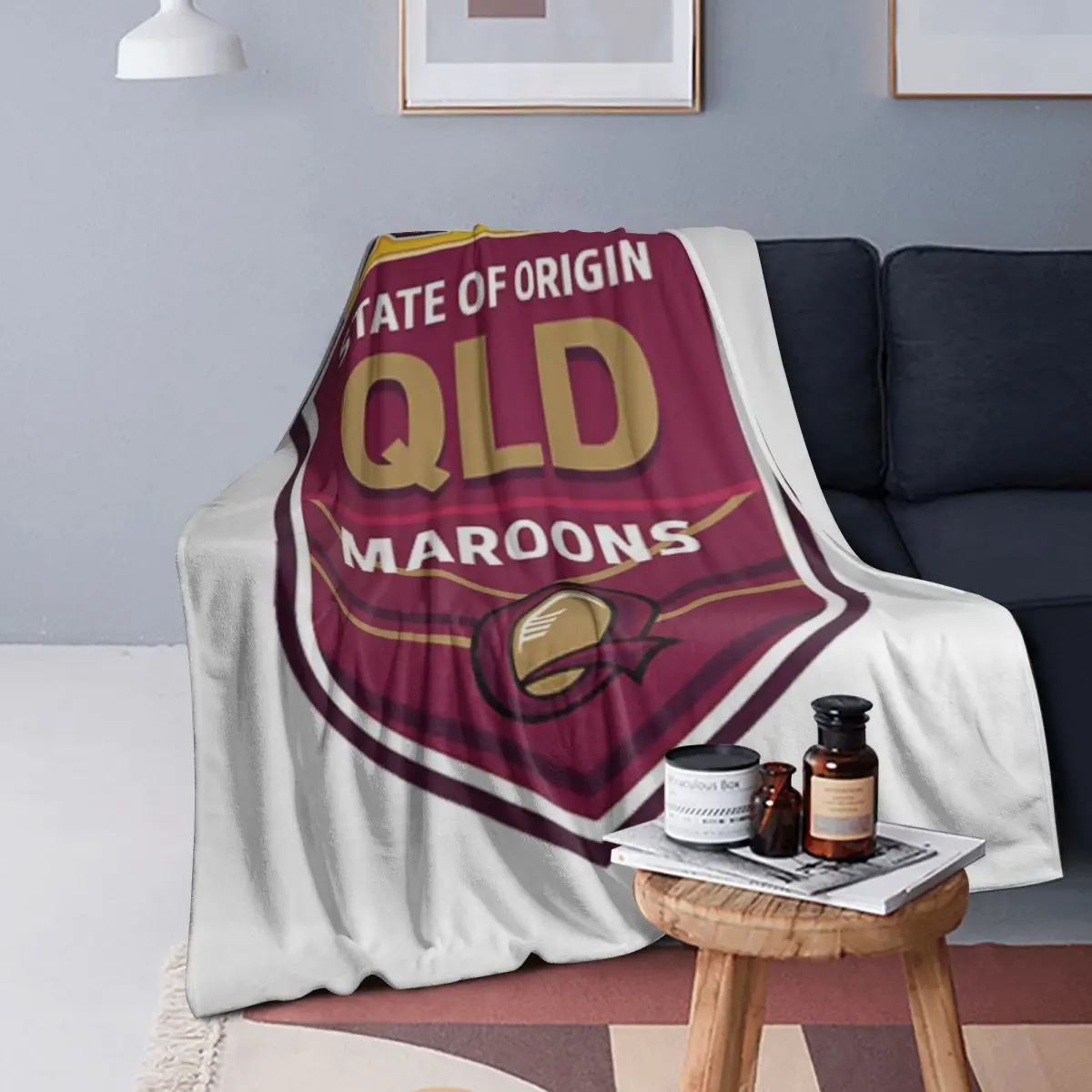 Дизайнерское одеяло Exelent Queensland Maroons, мягкое теплое фланелевое одеяло для кровати, гостиной, пикника, путешествия, домашний диван