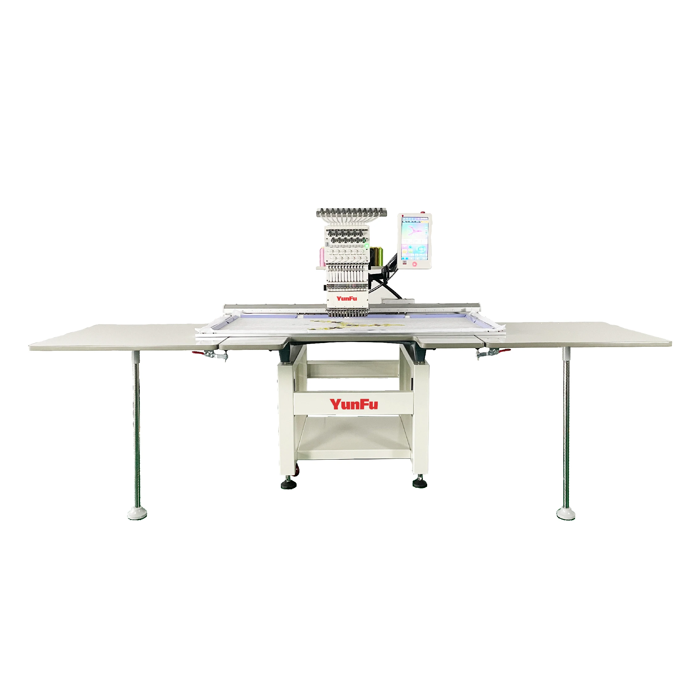 Picture 4: YUNFU Embroidery Machine Price Single Head 12 15 Nddeles Machine Big Area Size  for Hat Clothes Flat Embroidery