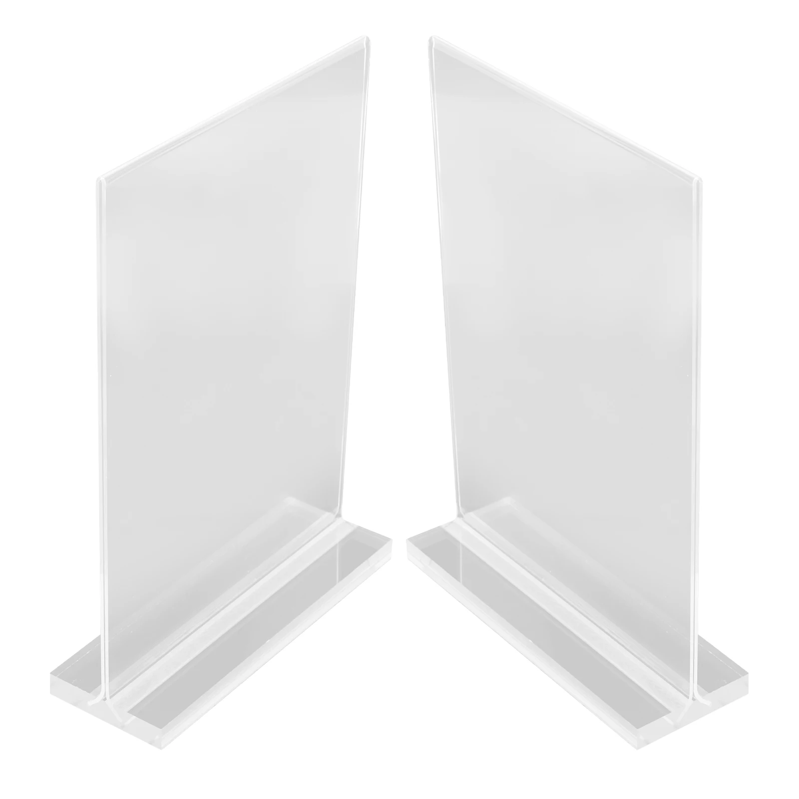 

2pcs Acrylic Display Board Free Standing Sign Transparent Menu Holder Desk Restaurant Advertising Displays Poster Stands Easel