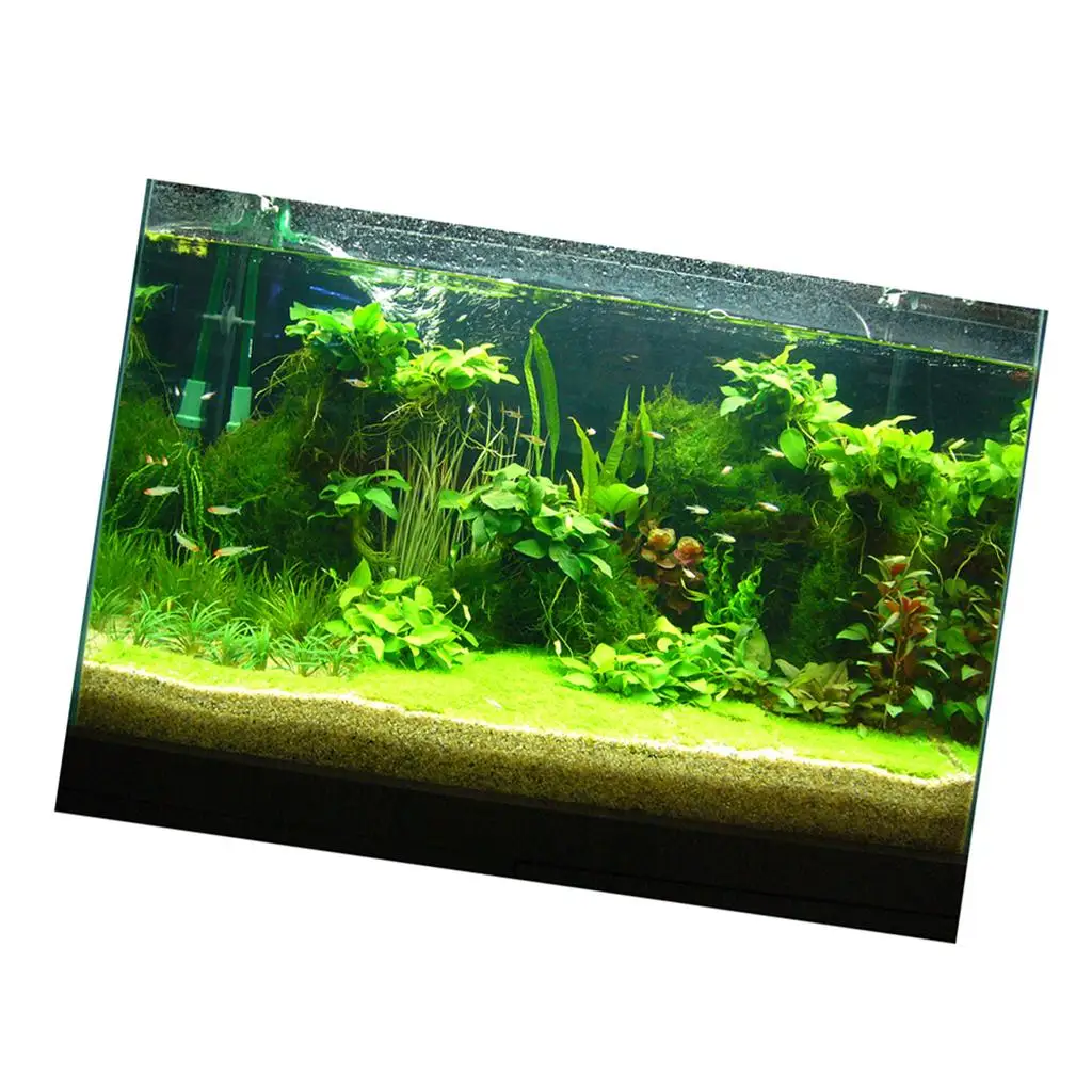 One Side Aquarium 3D Background Poster Decoration Wallpaper Sticker, Fish Tank Wall Decoration Sticker Aquarium Landscape Poster