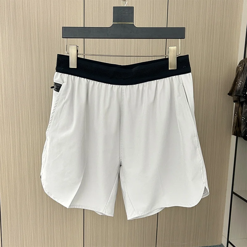 

Men's Running orts Summer Ice Silk Thin Baskeall Five-Quarter Casual Sports Loose Fit Qui Dry Breathable Polyester Elas...