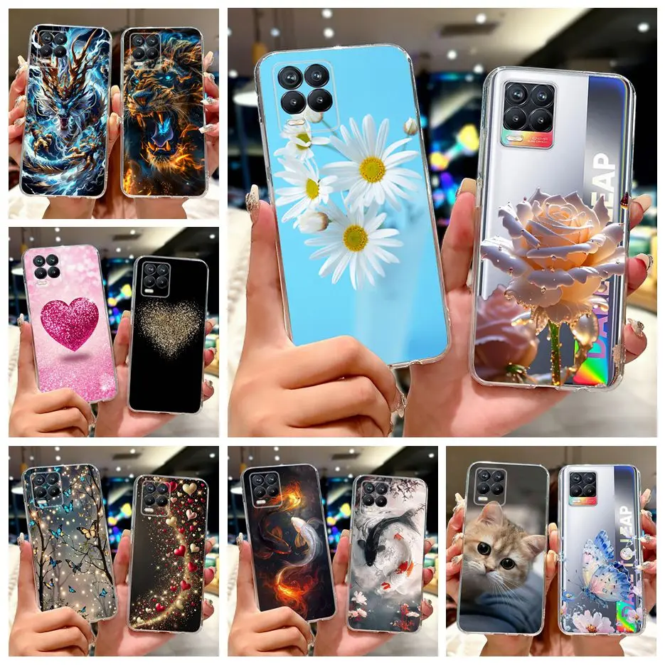 

Для Realme 8 4G Чехол Realme 8i RMX3151 Новый роскошный окрашенный чехол Мягкий силиконовый чехол для телефона Realme 8 Pro Realme 8i Fundas Сумки