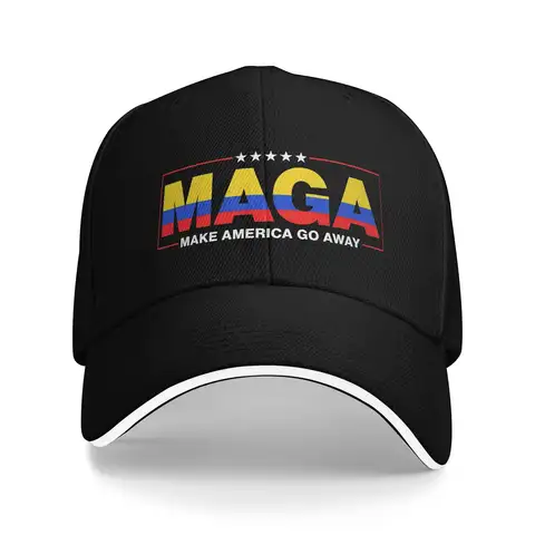 Women Men MAGA Make America Go Away Colombia Patriotic Flag Hat Adjustable Baseball Caps Casual Baseball Cap Sunscreen Hats