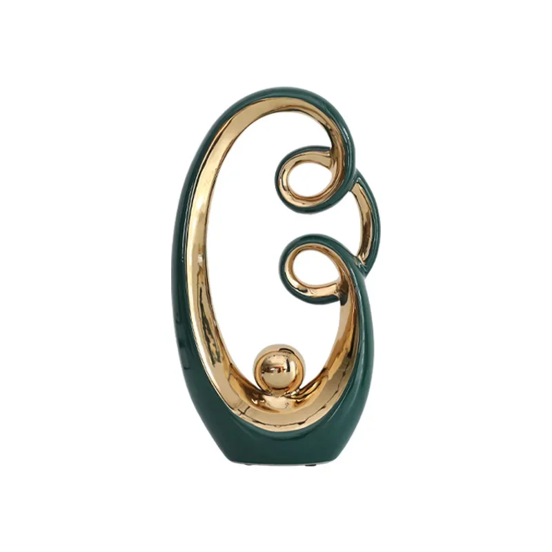 Creative Home Decoration Abstract Modern Cabinet Desktop Ornament Ceramic Statue Art Crafts Gift Living Room Office Decor