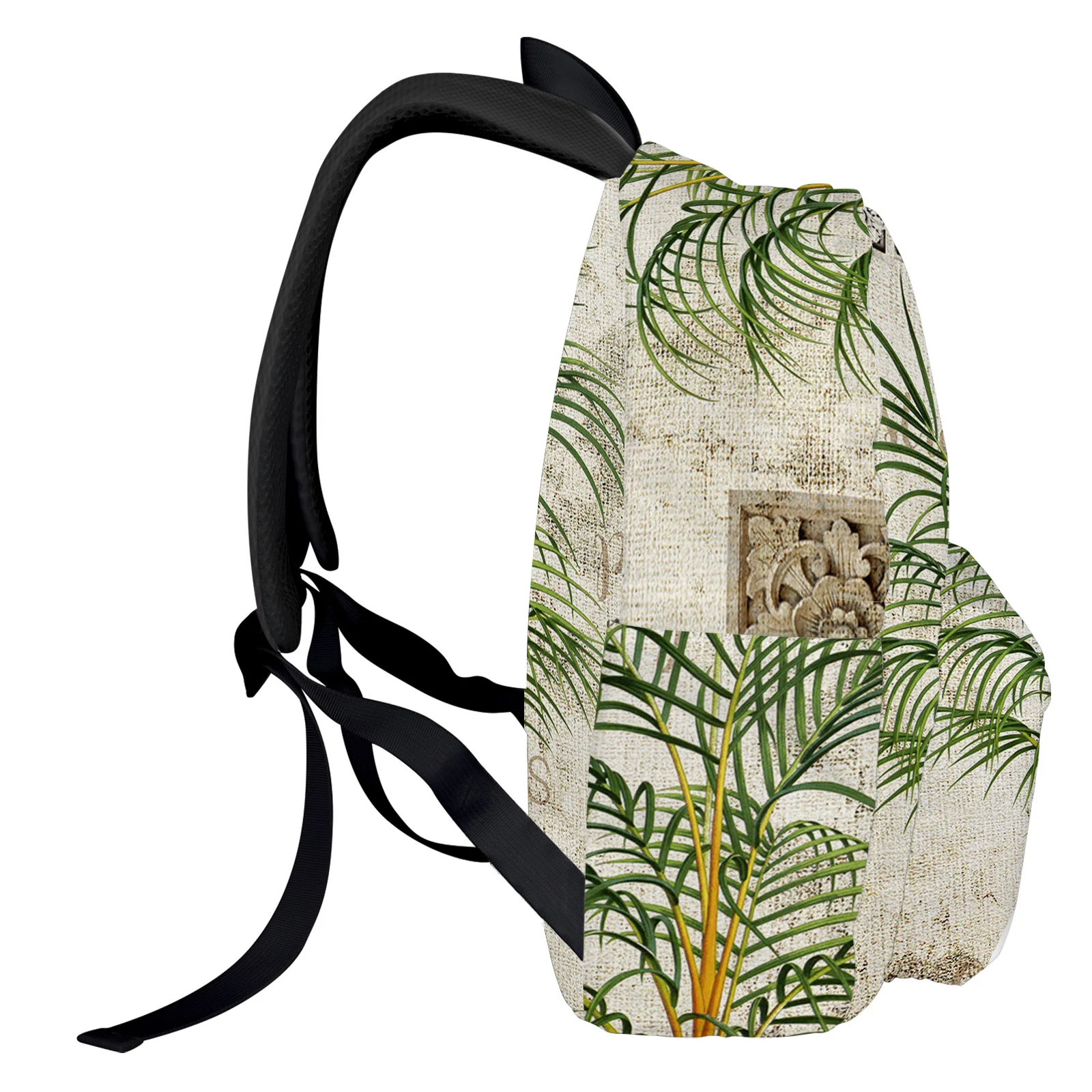 Vintage Tropical Plant Palm Tree Backpack Teenagers Student School Bags Laptop Custom Backpack for Men Women Travel Bag