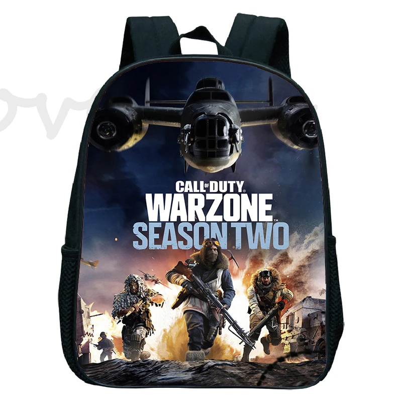 Call of Duty Warzone Mochila para Crianças, Bolsa de Jardim de Infância para Meninos e Meninas, Mochilas Escolares Impermeáveis para Bebê, Mochila para Criança, Mini Mochila